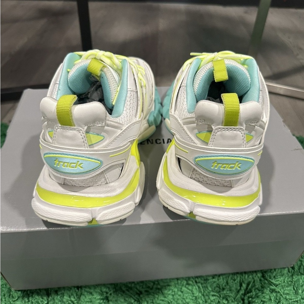 Balenciaga Kids Sneakers - White, Green, and Blue